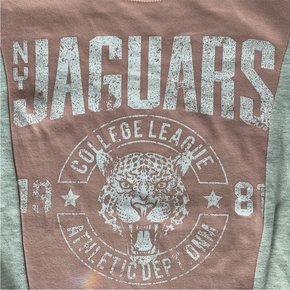 ZOE & LIV Jaguars Graphic Sweatshirt - Peach and Gray•Size M•Women - Picture 4 of 11